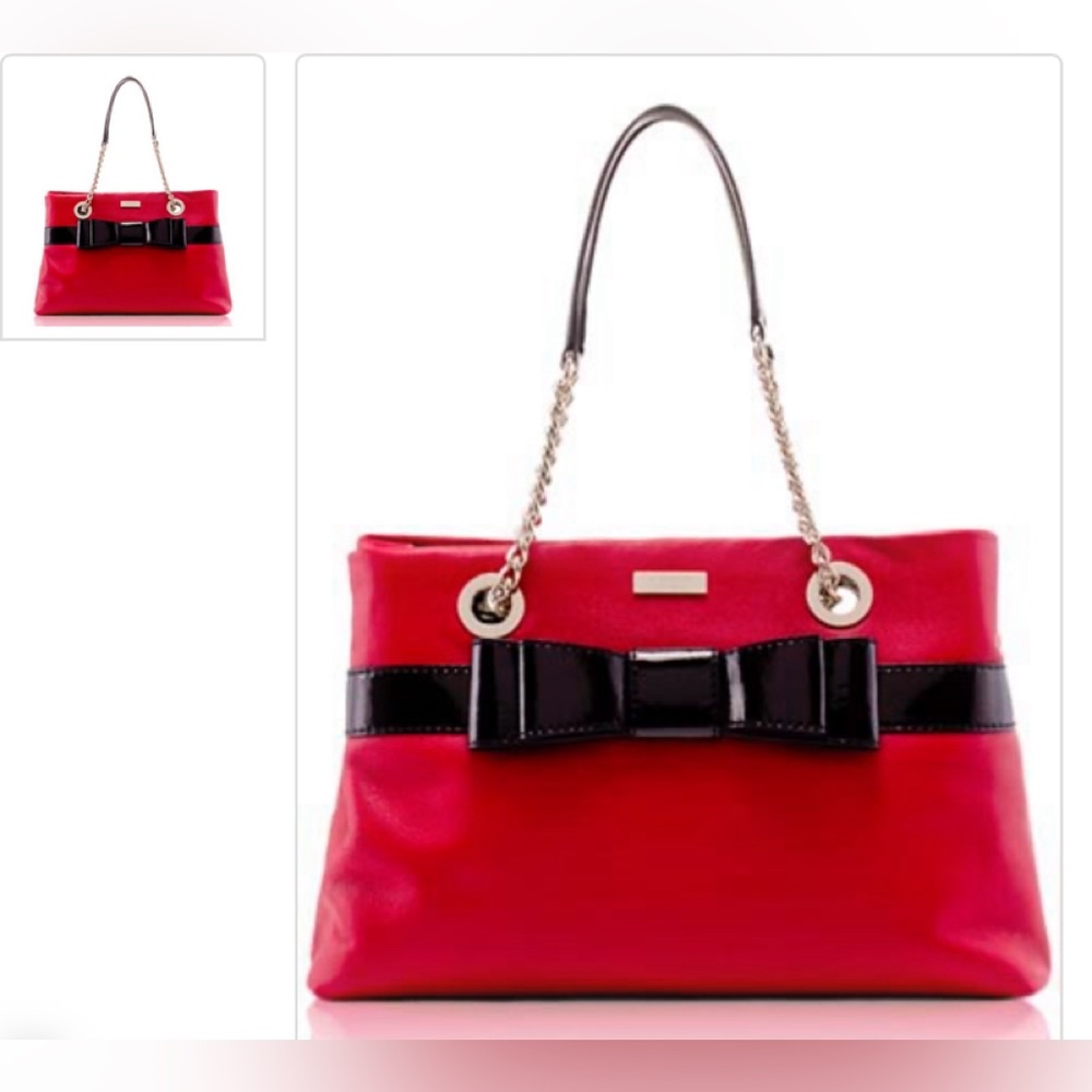 Kate Spade Beaumont Bridge Elena Red Pepper  Shoulder Bag Satchel Tote